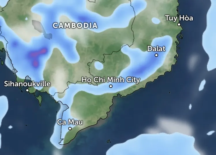 Chiều 5-3, nhiều nơi tại Tây Nguyên và Nam bộ mưa trái mùa