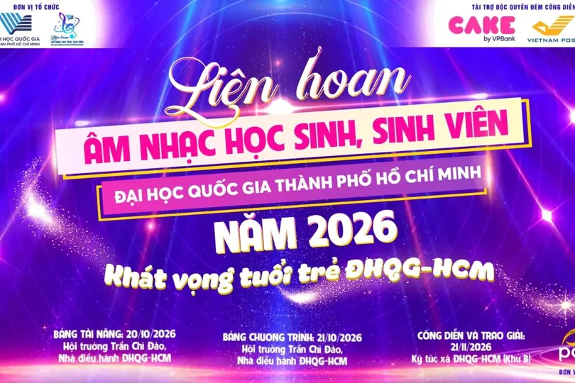 Chương trình Liên hoan âm nhạc học sinh, sinh viên năm 2026 của ĐHQG TPHCM