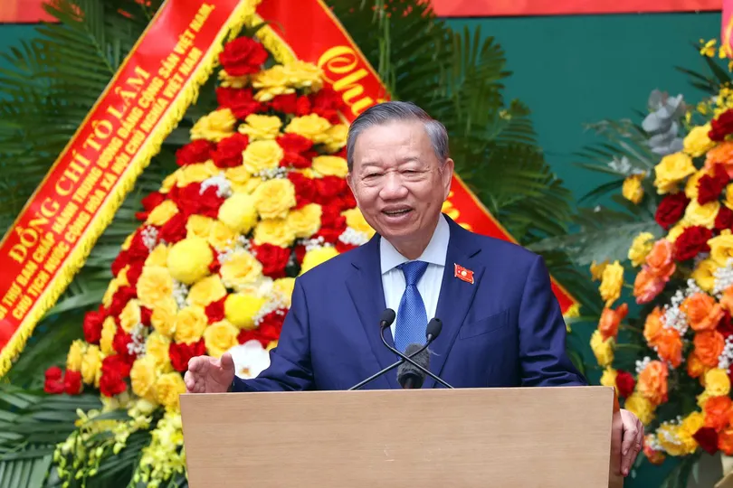Tổng Bí thư, Chủ tịch nước Tô Lâm phát biểu chỉ đạo đại hội. Ảnh: MINH HẢI