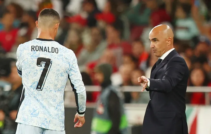 HLV Roberto Martinez và Cristiano Ronaldo ở đội tuyển Bồ Đào Nha.