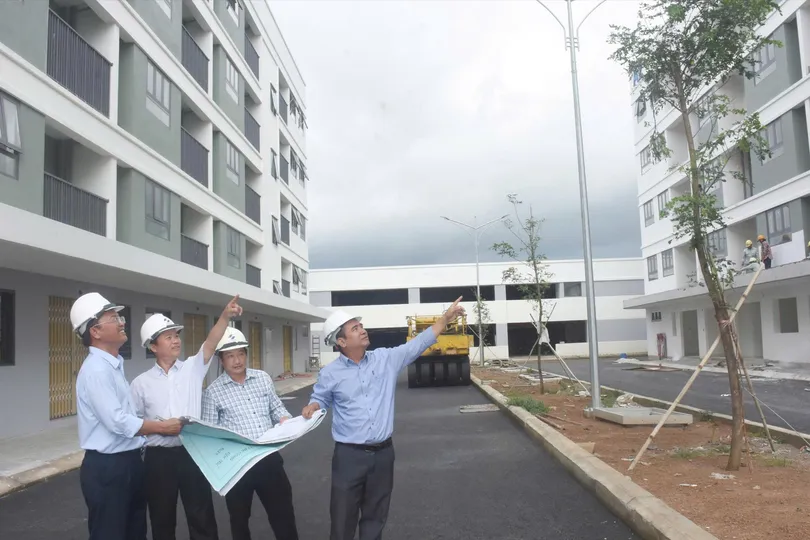 Dự án nhà ở xã hội khu dân cư Sonadezi Hữu Phước (xã Ngãi Giao, TPHCM) vừa hoàn thành. Ảnh: QUANG VŨ