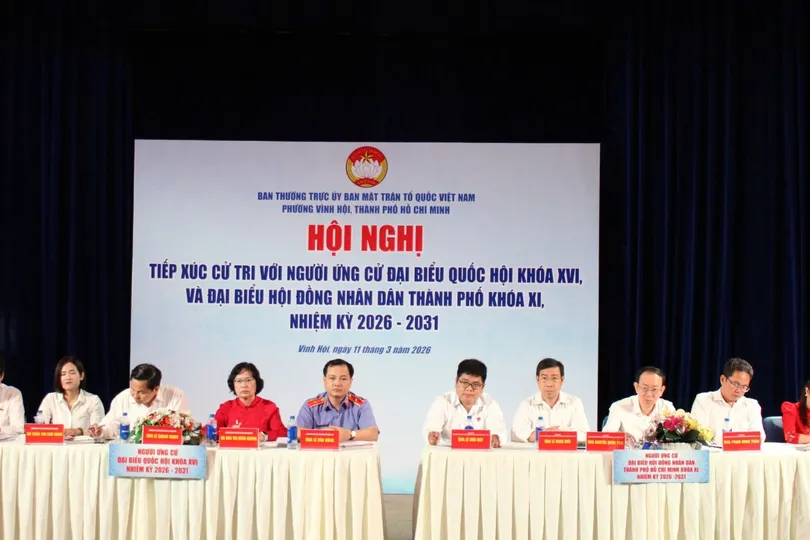 Những người ứng cử ĐBQH khóa XVI và ĐB HĐND TPHCM nhiệm kỳ 2026-2031 tại buổi tiếp xúc cử tri
