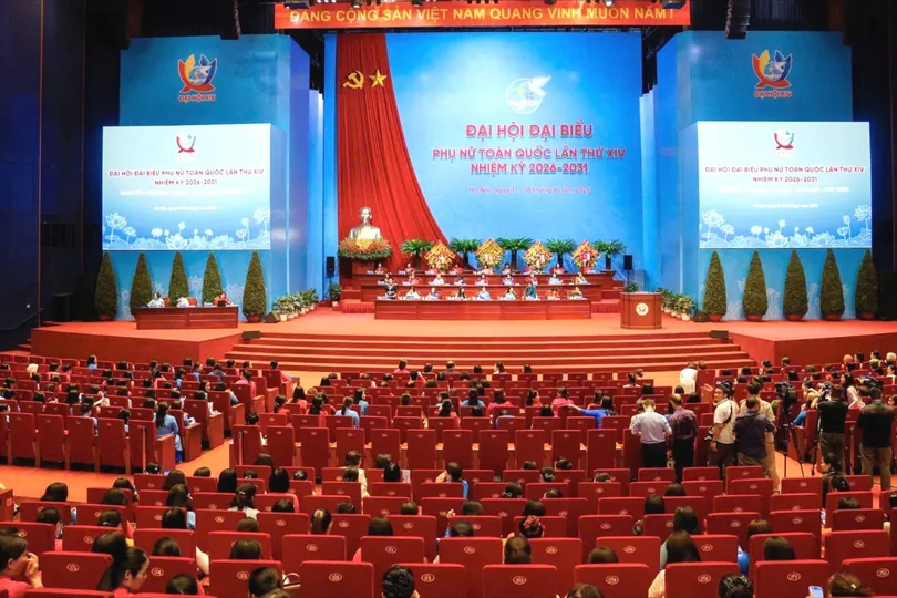 Phiên bế mạc Đại hội đại biểu Phụ nữ toàn quốc lần thứ XIV, nhiệm kỳ 2026-2031. Ảnh: VIẾT CHUNG