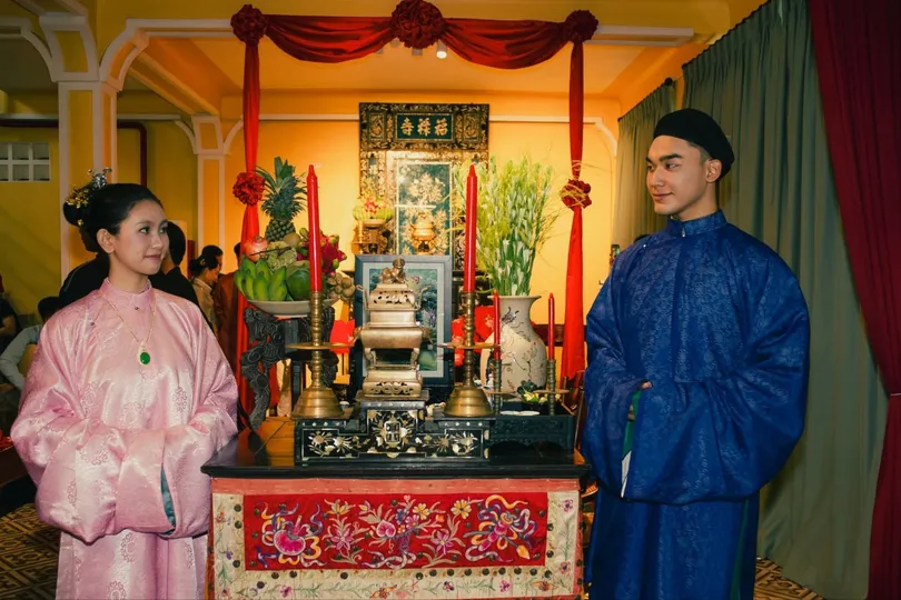 Bảo tàng Biệt Động Sài Gòn - Gia Định phối hợp MỞ Project và Khoa Phụng’s Art Corner tổ chức chuỗi sự kiện văn hóa “Kết Duyên Tơ Hồng” tái hiện không gian, nghi lễ và những giá trị nhân văn trong lễ cưới truyền thống Nam bộ . Ảnh: Bảo tàng Biệt Động Sài Gòn - Gia Định cung cấp