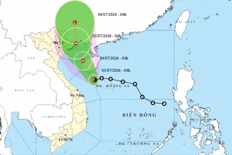 Bão số 1 hình thành, hướng vào vịnh Bắc bộ