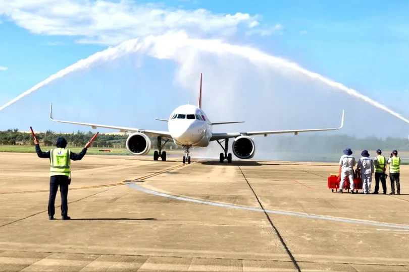 Quảng Trị đón chuyến bay đầu tiên từ Cam Ranh