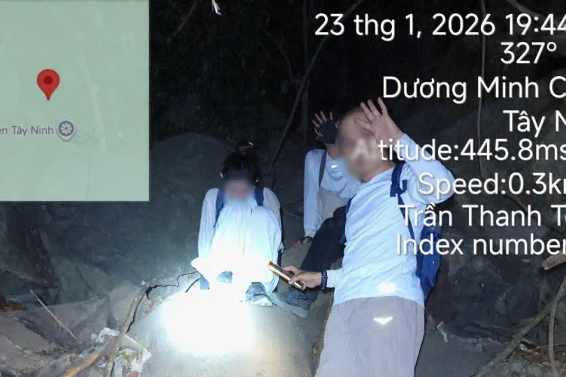 Nhóm leo núi bị lạc đường do tự ý chuyển lộ trình, ngày 23-1