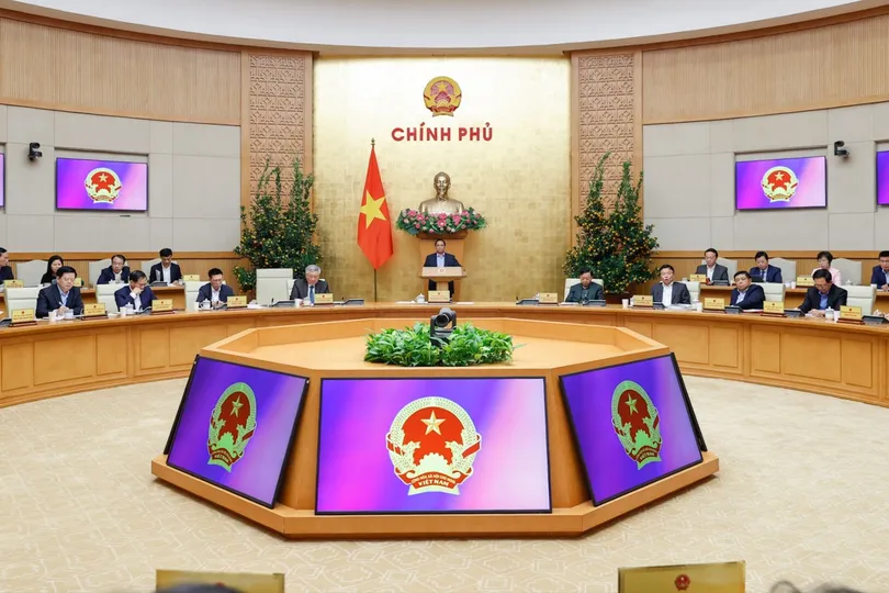 Thủ tướng Chính phủ Phạm Minh Chính chủ trì cuộc họp đánh giá tình hình Tết Bính Ngọ 2026 và triển khai các nhiệm vụ trọng tâm sau tết. Ảnh: VGP