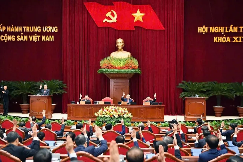 Quang cảnh phiên khai mạc Hội nghị lần thứ hai, Ban Chấp hành Trung ương Đảng khóa XIV, sáng 23-3. Ảnh: VIẾT CHUNG