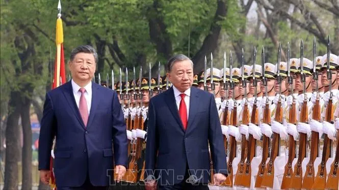 Lễ đón trọng thể Tổng Bí thư, Chủ tịch nước Tô Lâm thăm cấp Nhà nước đến Trung Quốc