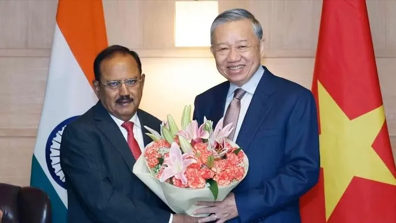 Tổng Bí thư, Chủ tịch nước Tô Lâm tiếp Cố vấn An ninh Quốc gia Ấn Độ Ajit Doval