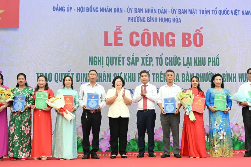 Sau sắp xếp, phường Bình Hưng Hoà giảm 29 khu phố