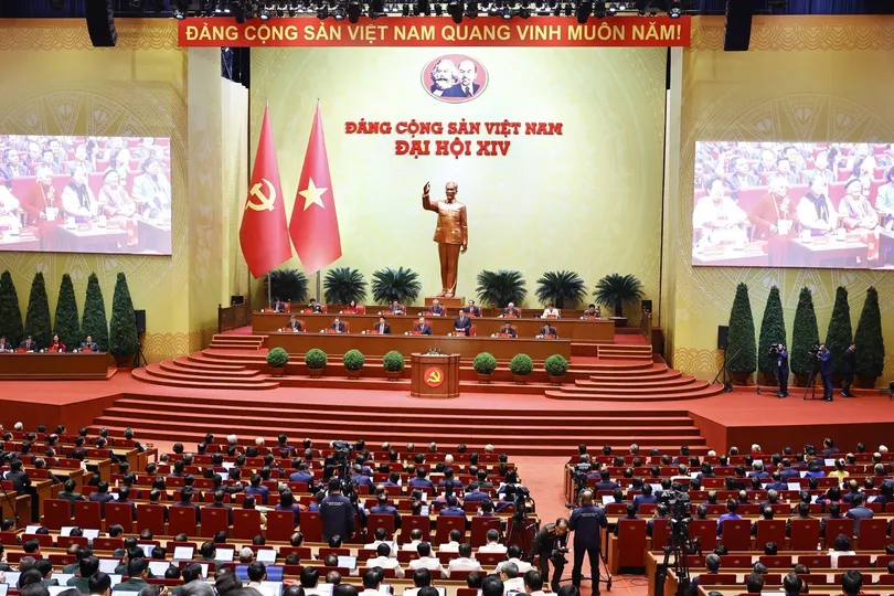 Quang cảnh phiên bế mạc Đại hội, chiều 23-1. Ảnh: TTXVN