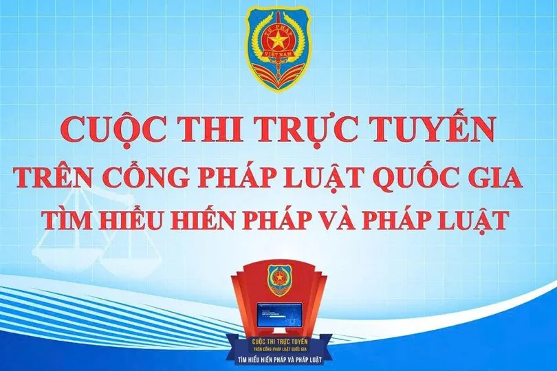 Cuộc thi trực tuyến trên Cổng Pháp luật quốc gia do Bộ Tư pháp tổ chức. Ảnh: Bộ Tư pháp 