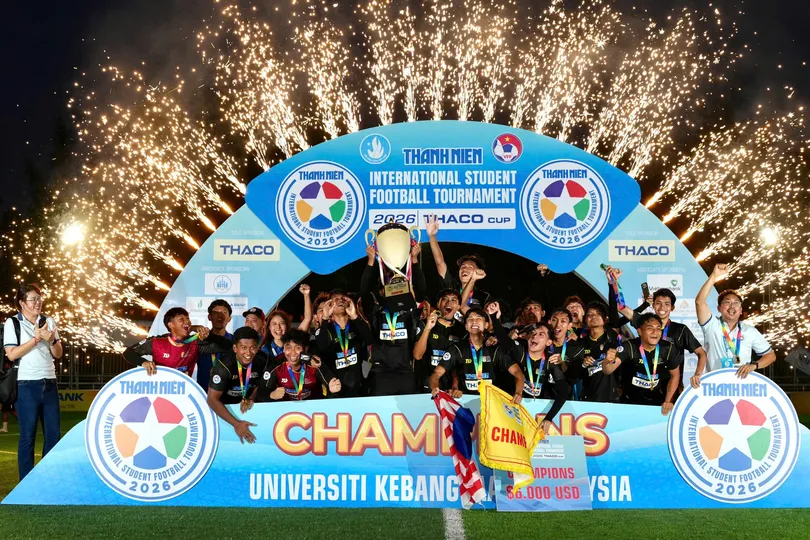 Trường Đại học Quốc gia Malaysia vô địch giải bóng đá Thanh niên sinh viên quốc tế 2026