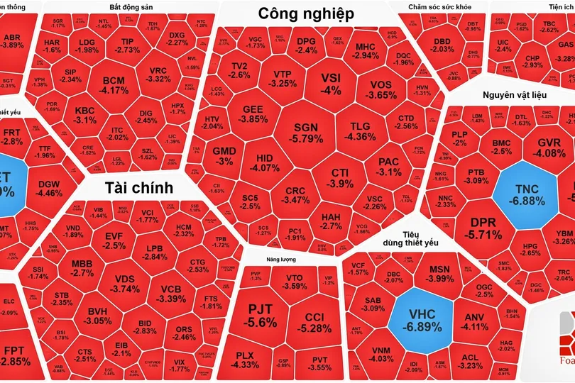 VHM và VIC tăng trần, VN-Index vẫn giảm gần 9 điểm