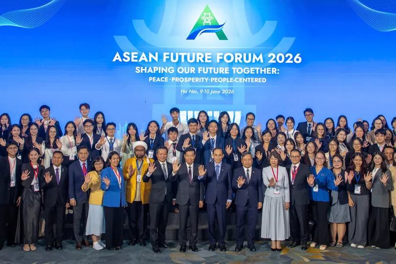Các đại biểu dự phiên bế mạc Diễn đàn Tương lai ASEAN lần thứ ba (AFF 2026). Ảnh: VIẾT CHUNG