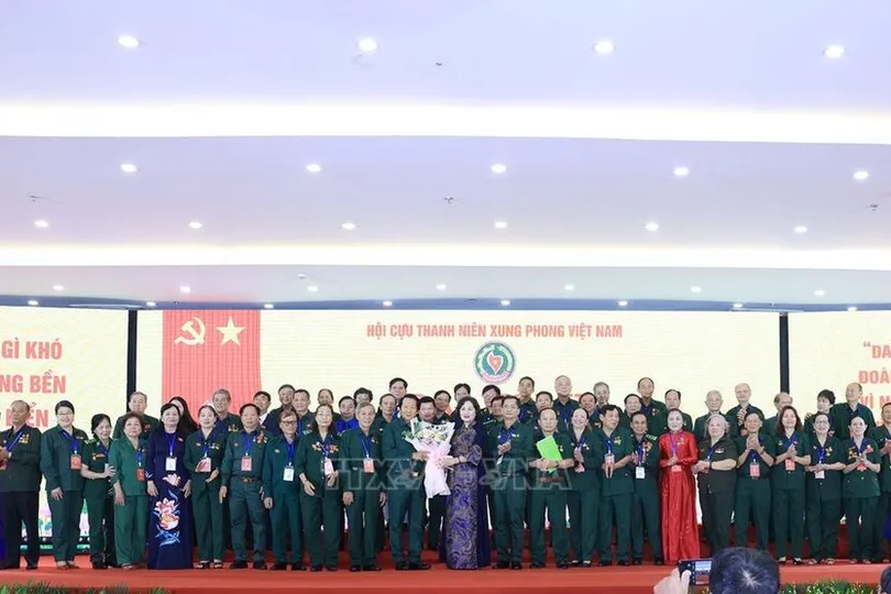 Đại hội đại biểu toàn quốc Hội Cựu Thanh niên xung phong lần thứ V, nhiệm kỳ 2026 - 2031. Ảnh: TTXVN
