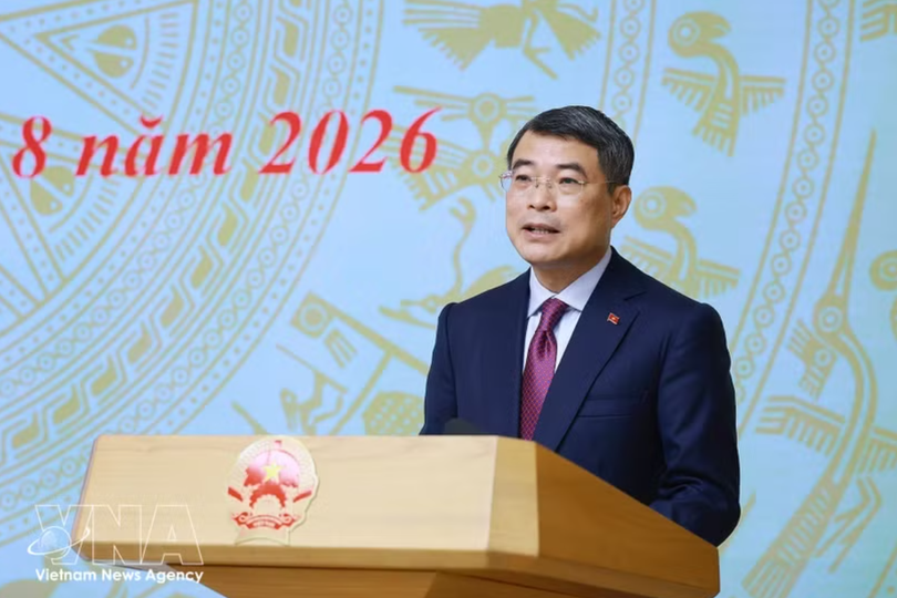 越南政府总理黎明兴发表讲话。图自越通社