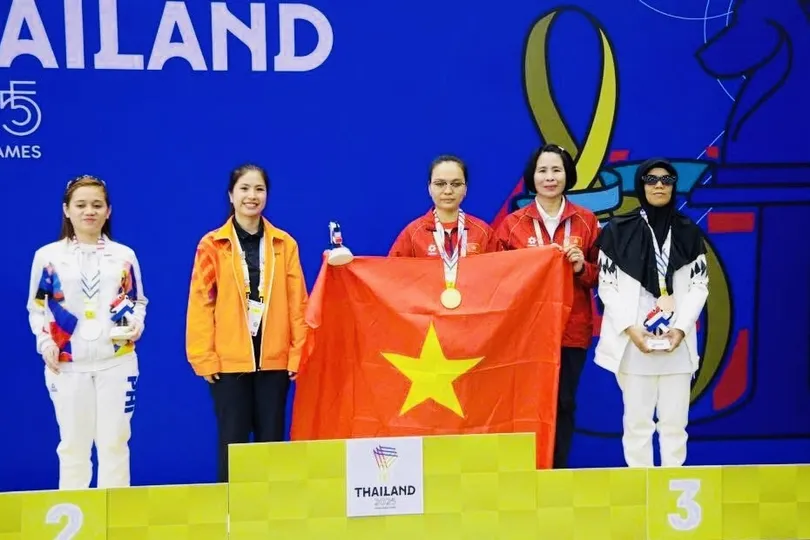 VĐV thể thao người khuyết tật Việt Nam đã có nhiều kết quả huy chương khích lệ tại ASEAN Para Games 13. Ảnh: THÁI DƯƠNG