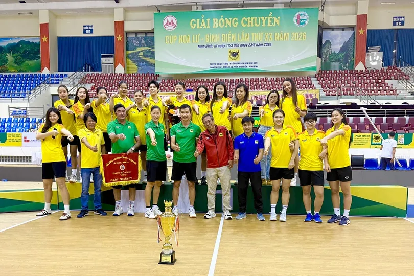Đội VTV Bình Điền Long An sẽ tiếp tục chuẩn bị chuyên môn cho giải vô địch quốc gia 2026 ngay sau Cúp Hoa Lư-Bình Điền 2026. Ảnh: MINH CHIẾN