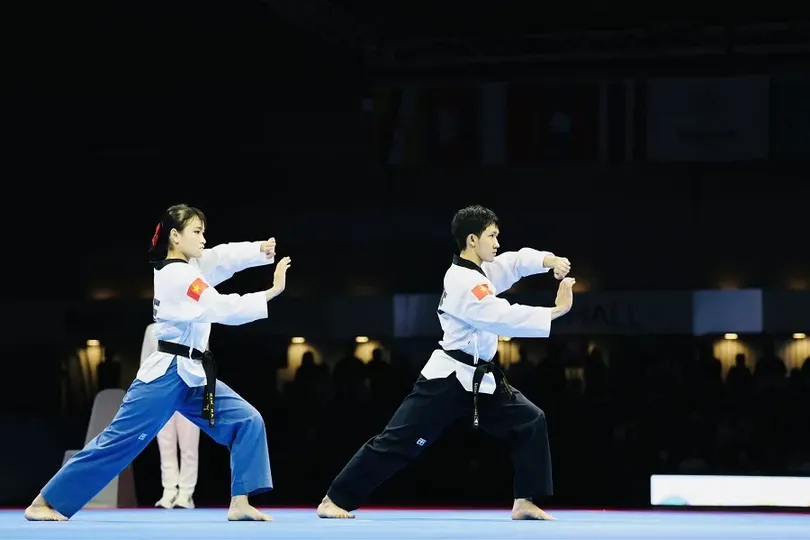 Liên đoàn taekwondo Việt Nam đã được công nhận là hội viên Ủy ban Olympic Việt Nam. Ảnh: DŨNG PHƯƠNG 