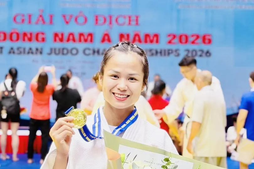 Võ sĩ Tô Thị Trang của đội tuyển judo Việt Nam. Ảnh: TÔ TRANG