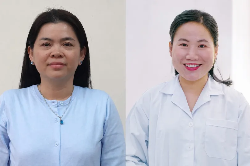 PGS-TS Nguyễn Thị Hiệp (trái) và PGS-TS Hà Thị Thanh Hương.