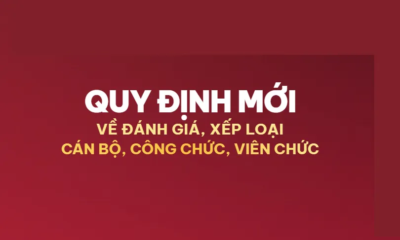 Quy định mới về đánh giá, xếp loại cán bộ, công chức, viên chức