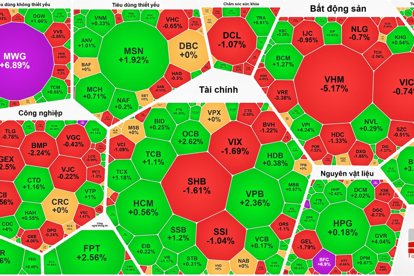 VN-Index reverses course after five-session rally