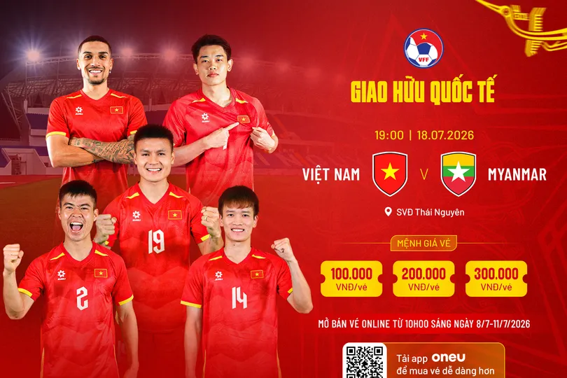Mở bán vé trận đấu quốc tế đầu tiên trên sân Thái Nguyên