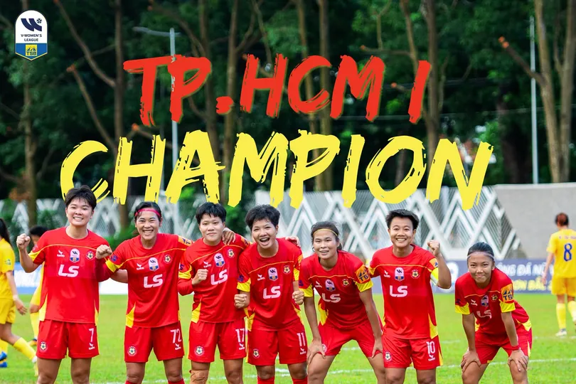 CLB nữ TPHCM I lần thứ 8 liên tiếp giành ngôi vô địch quốc gia. Ảnh: HCMCW FC