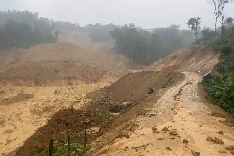 Hiện trường vụ sạt lở
