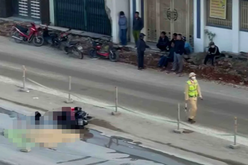 Khu vực hiện trường vụ tai nạn 