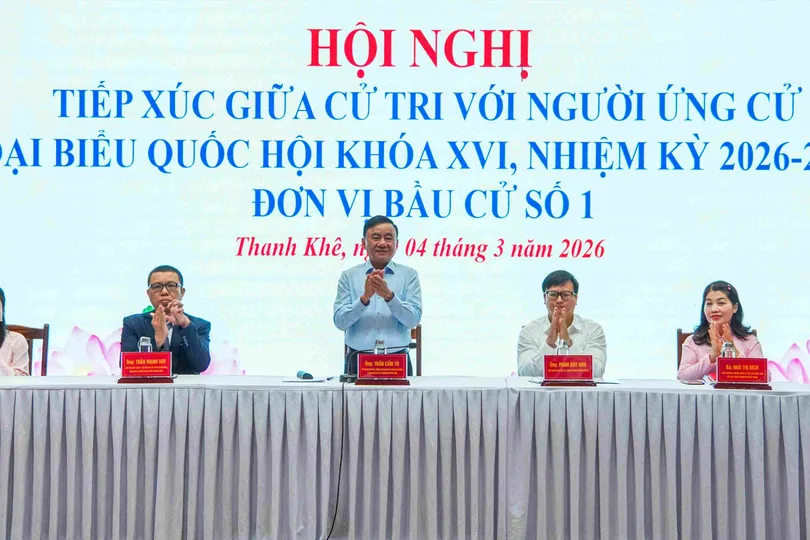 Hội nghị tiếp xúc cử tri với người ứng cử Đại biểu Quốc hội khóa XVI tại Đà Nẵng