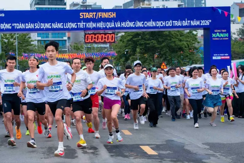 Hơn 2.000 người tham gia giải chạy hưởng ứng Giờ Trái đất 2026