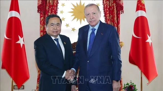 Chủ tịch Quốc hội Trần Thanh Mẫn hội kiến Tổng thống Thổ Nhĩ Kỳ Recep Tayyip Erdogan