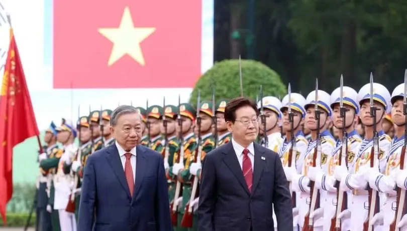 Tổng Bí thư, Chủ tịch nước Tô Lâm chủ trì Lễ đón chính thức Tổng thống Hàn Quốc