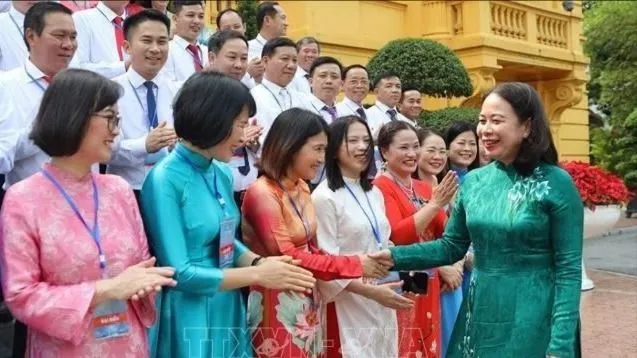 Phó Chủ tịch nước Võ Thị Ánh Xuân gặp mặt các chủ tịch công đoàn tiêu biểu