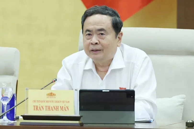 Chủ tịch Quốc hội Trần Thanh Mẫn cho ý kiến về dự thảo Luật Phát triển đô thị. Ảnh: QUANG PHÚC 