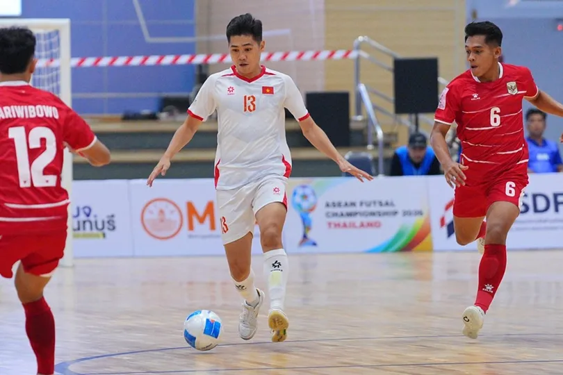 Đội tuyển futsal Việt Nam để thua đáng tiếc trước Indonesia. ẢNH: FAT