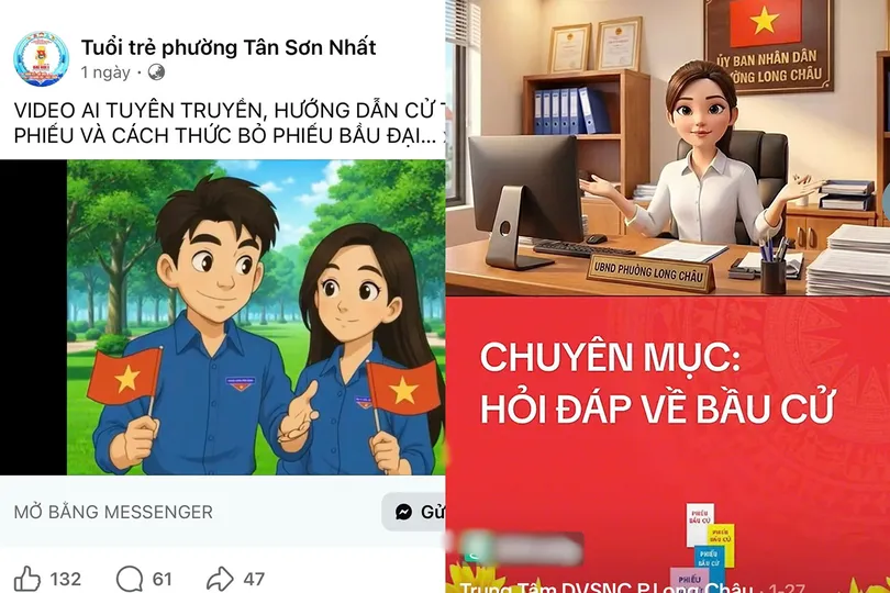 Nhiều địa phương đã ứng dụng công nghệ AI để truyền tải thông tin chính thống, xây dựng các sản phẩm truyền thông sinh động. Ảnh chụp màn hình