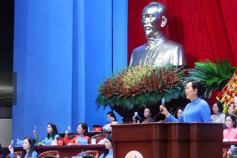 Đại hội đại biểu Phụ nữ toàn quốc lần thứ XIV, nhiệm kỳ 2026-2031 tiến hành bầu Ban Chấp hành Trung ương Hội LHPN Việt Nam khóa XIV. Ảnh: THU HÀ.