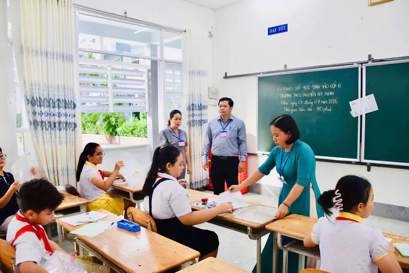 Trường THCS Nguyễn An Ninh tuyển sinh bằng phương thức khảo sát năng lực.
