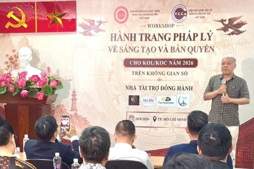 Ông Nguyễn Lâm Thanh, Tổng Giám đốc Công ty TNHH Công nghệ TikTok Việt Nam, Phó Chủ tịch Hội Truyền thông số Việt Nam, tại workshop. Ảnh: HỒNG ĐÀO