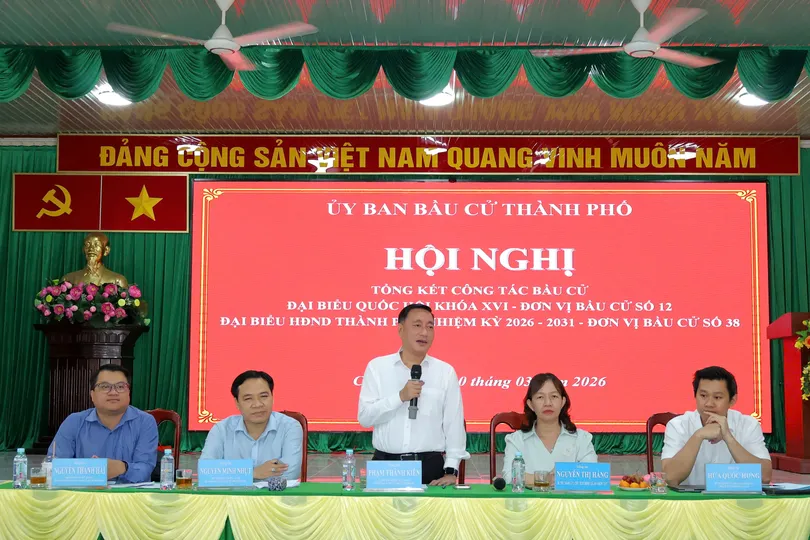 Biểu dương lực lượng phục vụ bầu cử tại đơn vị bầu cử số 36, 37, 38