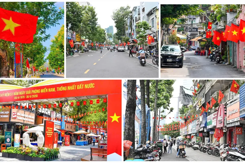 TPHCM: Rợp cờ hoa trong ngày vui thống nhất