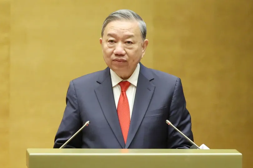 Tổng Bí thư Tô Lâm phát biểu chỉ đạo hội nghị, chiều 7-2. Ảnh QUANG PHÚC