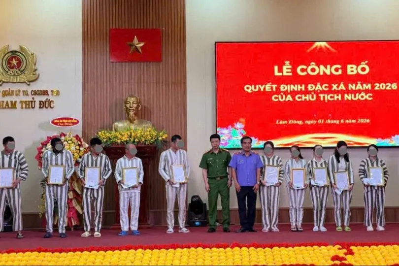395 phạm nhân tại Trại giam Thủ Đức được đặc xá