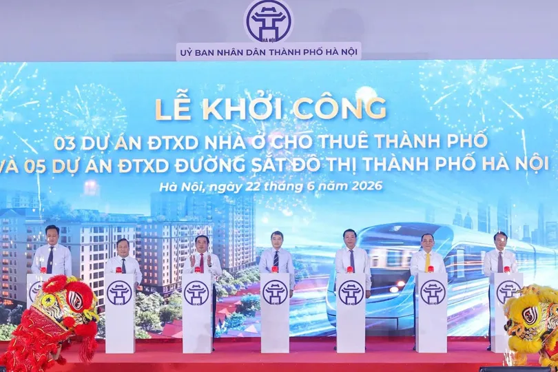 Hà Nội đồng loạt khởi công 5 dự án metro và 3 dự án nhà ở cho thuê